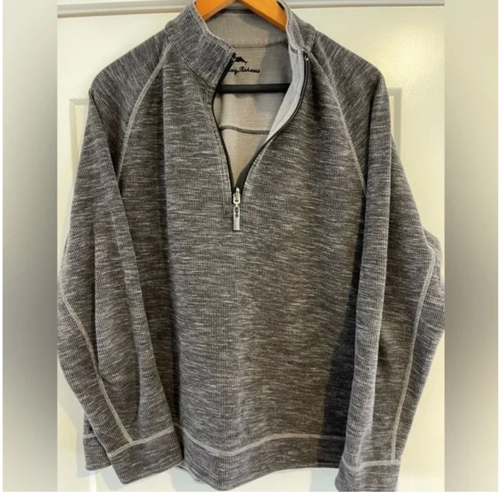 Tommy Bahama - Flipshore Half-Zip Reversible Sweatshirt - Large